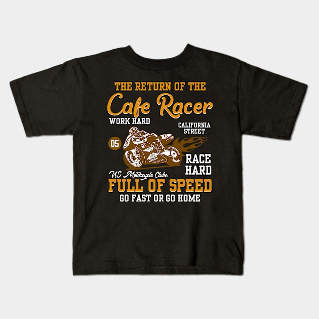 The Return Of The Cafe Racer Kids T-Shirt by paola.illustrations